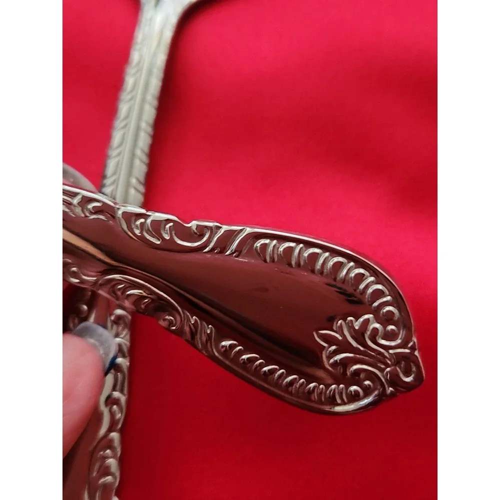 Reed & Barton Louis Philippe 18/10 Stainless Steel Teaspoons Set of 2 Floral